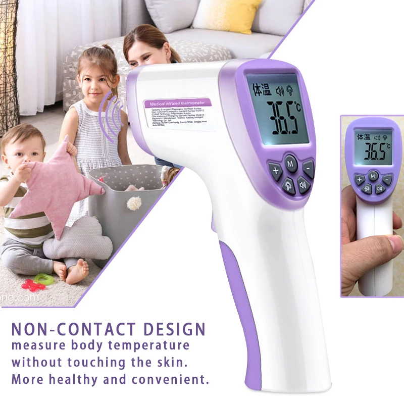 

Handheld Thermometer Infrared Temperature Meter Non-contact Forehead Measuring Portable Adult Baby AS99