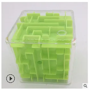 Зеленый Новинка, 3D стереоигрушка, лабиринт, куб, детская головоломка для взрослых, развивающие игрушки, хороший подарок для вашего ребенка, статуи - Цвет: Зеленый