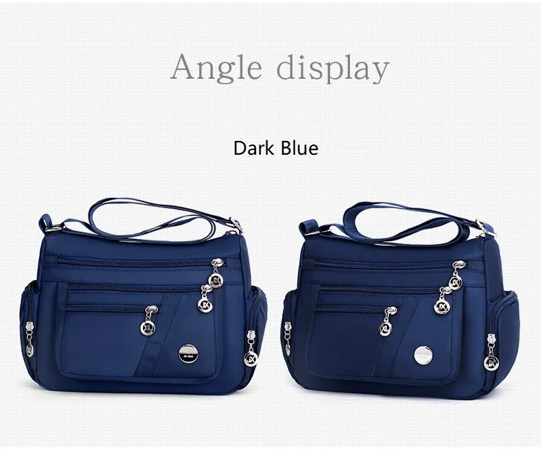 2021 Fashion Women Shoulder Messenger Bag Nylon Oxford Lightweight Waterproof Zipper Package Large Capacity Travel Crossbody Bag