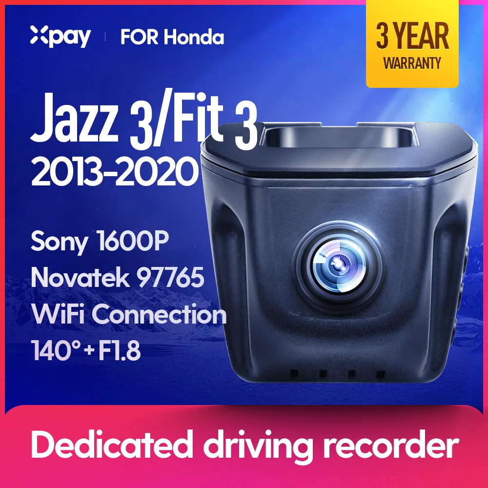 Видеорегистратор XPAY DVR X1 Pro Подходит для Honda Jazz 3/Fit 3 2013 2014 2015 2016 2017 2018 2019 2020