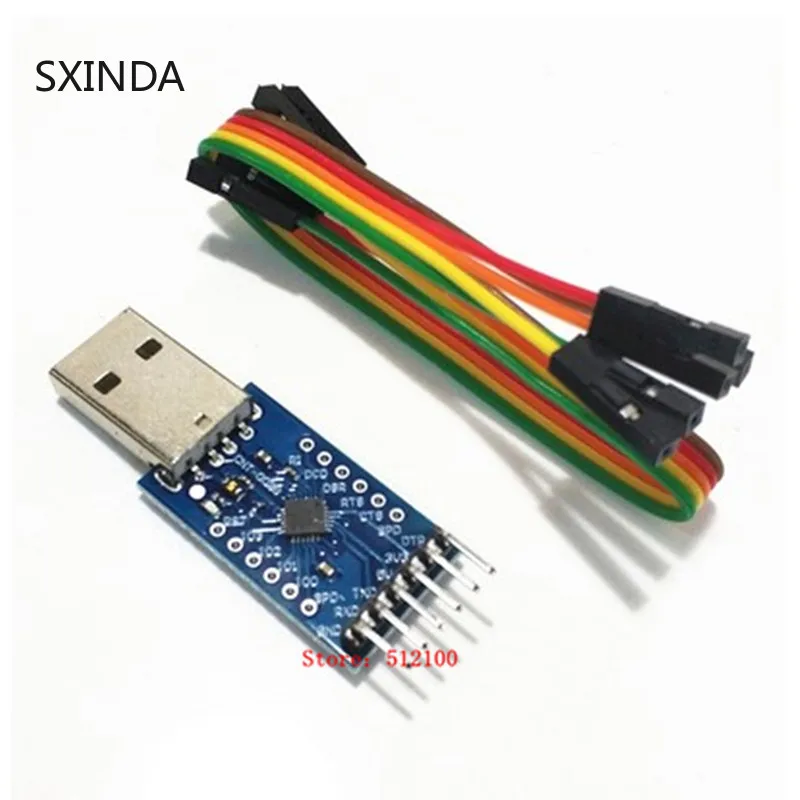 5pcs CP2104 USB TO TTL serial port UART STC downloader brush line | Электронные компоненты и принадлежности