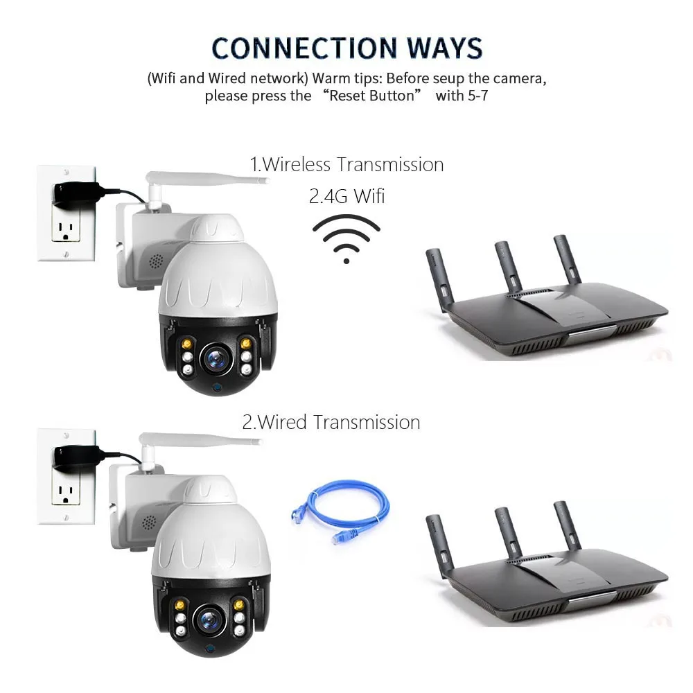 Hebeiros Tuya Wifi камера 1080P IP67 водонепроницаемая уличная Беспроводная скоростная купольная IP PTZ камера видеонаблюдения CCTV Smart Life