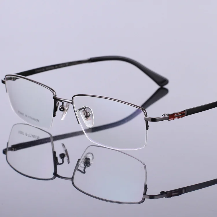 Pure Titanium New Type Glass Frame Ultra Light Business Simple Myopic Glass Frame Men's Fashion Half Frame