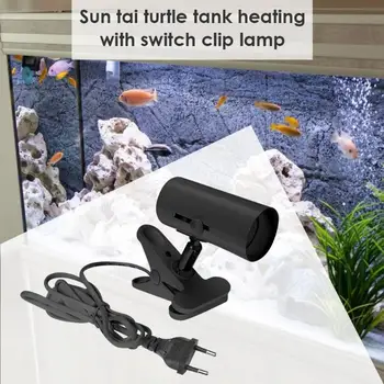 

Turtle Fish Tank Heating Lamp Holder Pet Keeping E27 Light Holder with Clip Cover 360 Degree Rotation Clip-on Bulb Pet Supplies