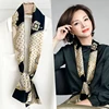 Choice Long Small Women Silk Scarf Tie Decorated Professional Neck Cover Multi-functional Tin Spring Travel Ladies Neckerchiefs 1