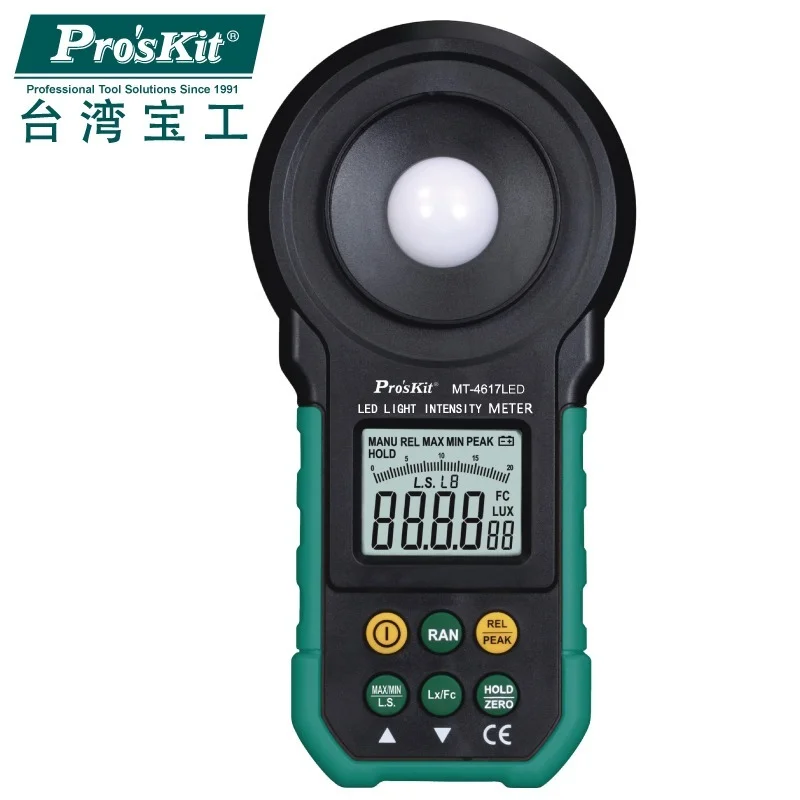 Proskit MT-4617 LED-C LED illuminance meter, lighting measuring instrument, photometer, light meter, brightness meter