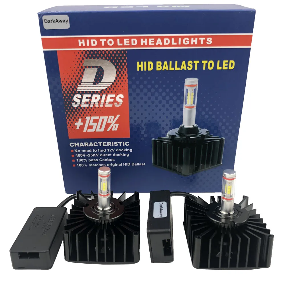 Best Offers DarkAway D1S LED D2R D3S D4S D5S D8S Bulb Direct Connect to HID Ballast Replace 12V 35W Original Bulb Plug Play Canbus 6500K