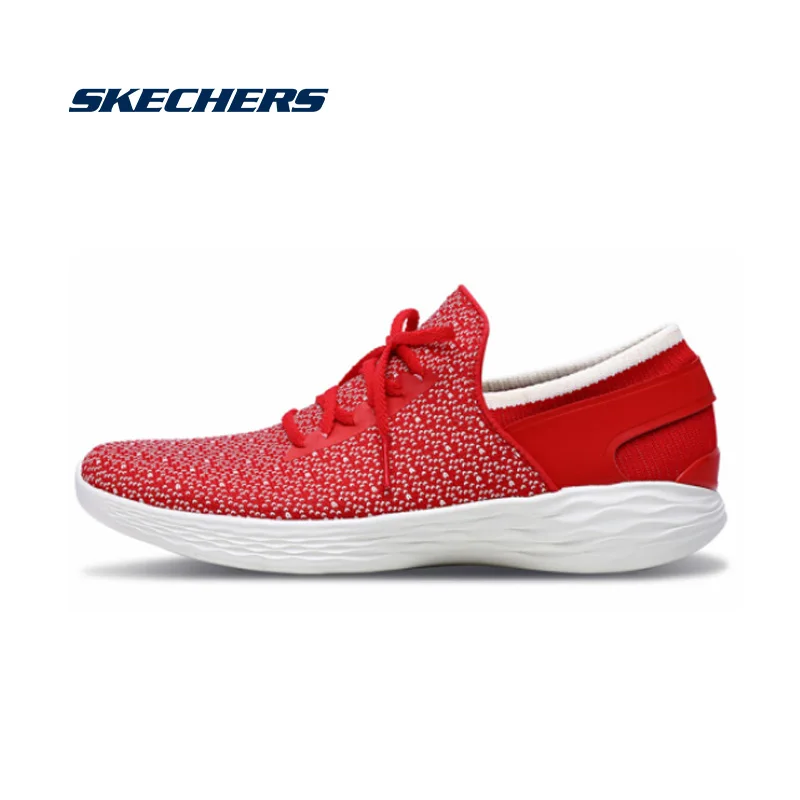 Skechers/Повседневная обувь; женские сетчатые кроссовки на шнуровке; Женская Легкая удобная дышащая прогулочная обувь; женская обувь; 14950-красный цвет