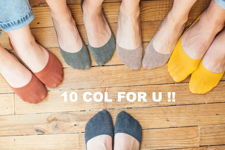 

Women Socks Spring Invisible Female Girls Solid-Color Summer Fashion