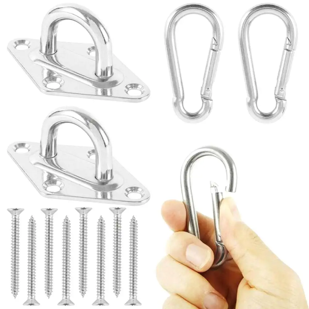 

Stainless Steel Suspension Hammock Mount Ceiling Hooks Bracket Trapeze Swing Kit Hangers For Hammock Aerial Yoga Hanging Chair