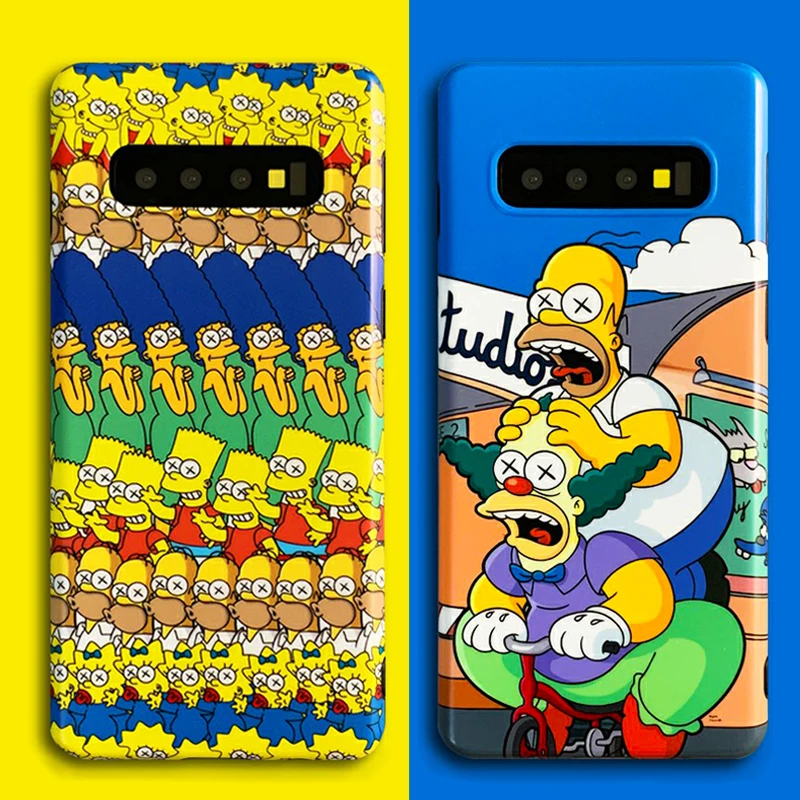

Luxury Cartoon Cute Simpsons Case For Samsung Galaxy S10 S10e S10 Plus Silicone Cover Matte Thin Soft TUP Glossy Phone Cases