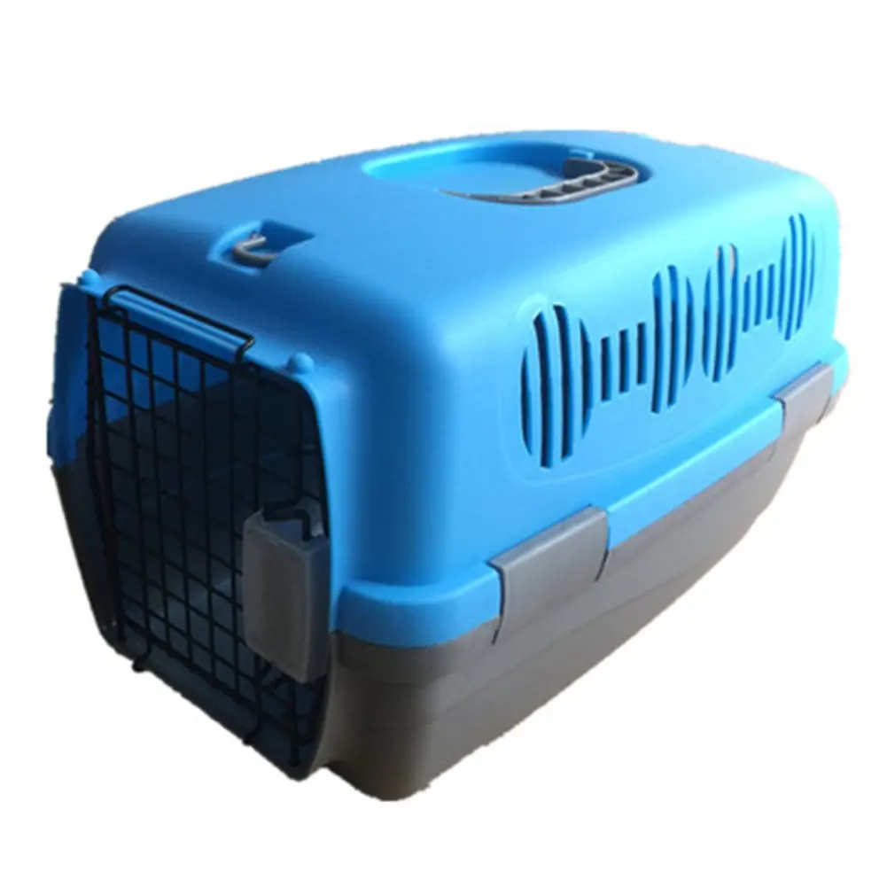 Переносная воздушная коробка для домашних животных, транспортная партия из порта, переносная собачья авиационная клетка, переносная воздушная коробка Dgl-Pc - Цвет: blue