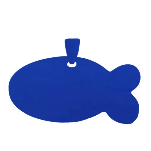 Blue 100 шт./партия, идентификационные бирки для кошек из нержавеющей стали в форме рыбы - Цвет: Blue