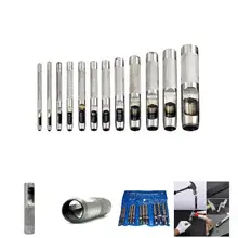 12 шт./компл. полый Дырокол 3-16 мм кожи Пластик резак шайба прокладка Наборы JA55