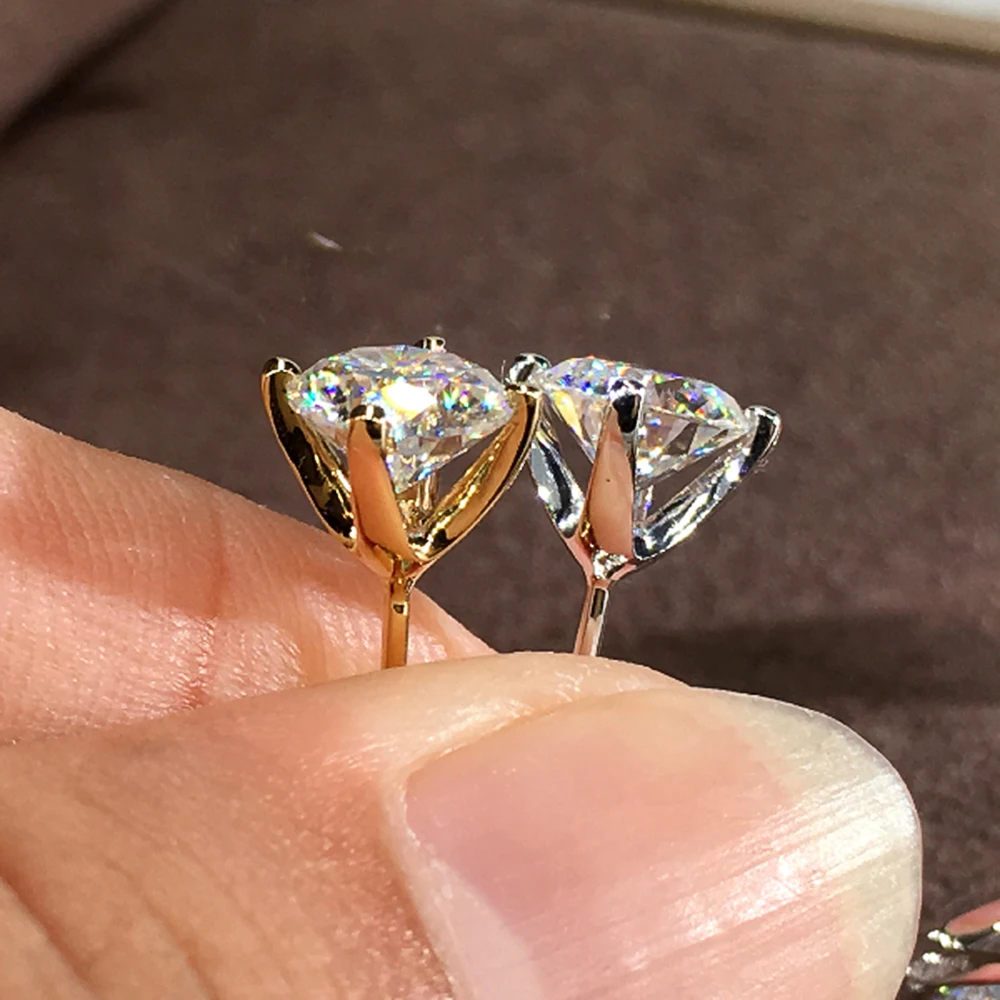 Huitan Fashion Contracted Women Stud Earring Silver Color/Gold Color High Quality Trendy Jewelry Delicate Birthday Gift for Girl - Image 3