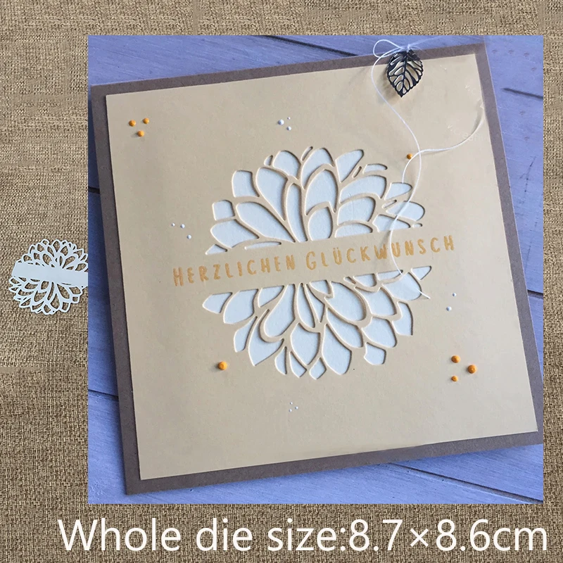 

New Design Craft Metal Cutting Die die cuts Flower round frame decoration scrapbook Album Paper Card Craft Embossing die cuts