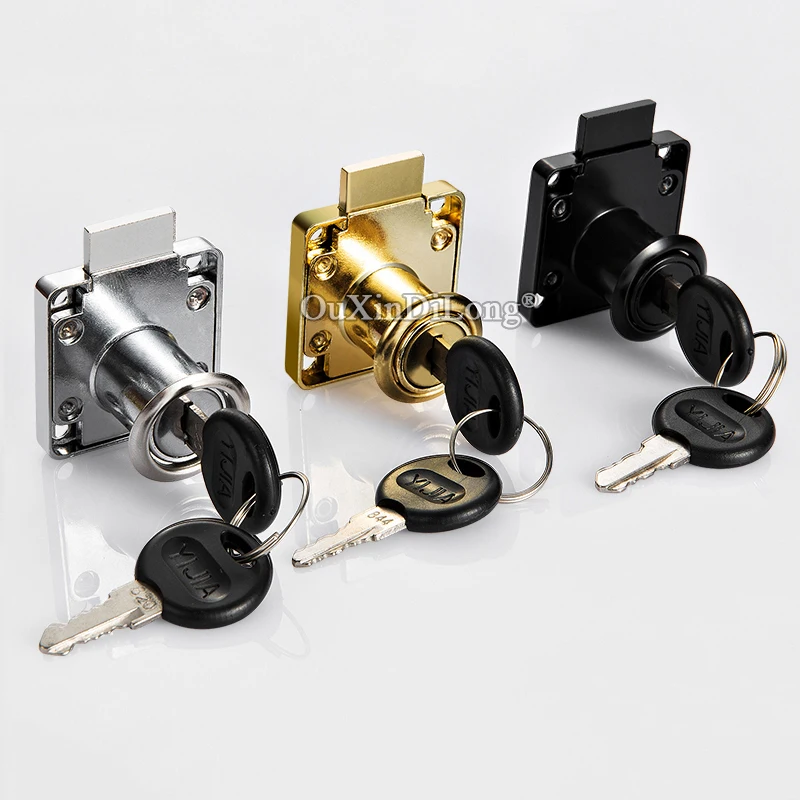 

Brand New 4PCS Zinc Alloy Desk Drawer Lock Wardrobe Wooden Furniture Cabinet Locks Locker w 2 Keys Black/Gold/Silver