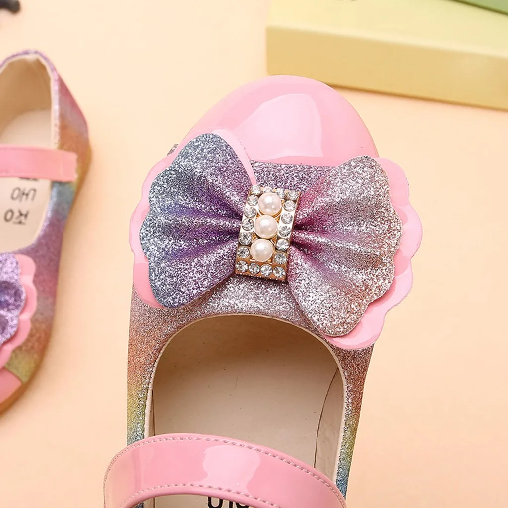 Детская повседневная обувь принцессы с жемчужным бантом для маленьких девочек; детская обувь; детские кроссовки для девочек; кроссовки