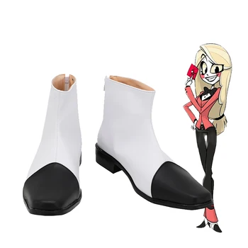 

Hazbin Hotel Charlie Cosplay Boots White Leather Shoes Custom Made Any Size
