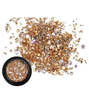 

2019 Newest Nails Art Tips Fashion Micro Drill Mixed Black Boxed Broken Diamond Crystal Sand Drill Nail Art Accessories