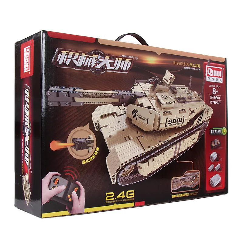 

Douyin QIHUI Assembled Charge Electric Remote Control Car High-Building Blocks Children Toy Remote Control Car Birthday Gift