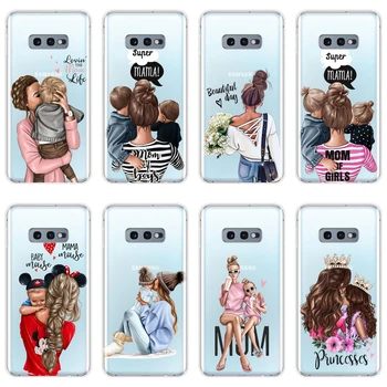 

Baby Mom Women Girl Back Cover For Samsung Galaxy S10 Plus 5G 10E Soft Phone Case Silicone For Samsung Galaxy Note 10 Pro Edge