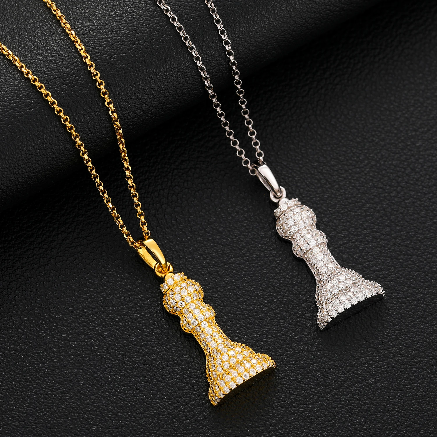 King Chess Piece Genuine Diamond 925 
