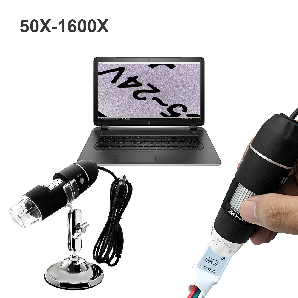 Meilleur Microscope numérique méga Pixels 50X 1600X 8 LED Microscope Microscope USB loupe électronique stéréo caméra Endoscope USB