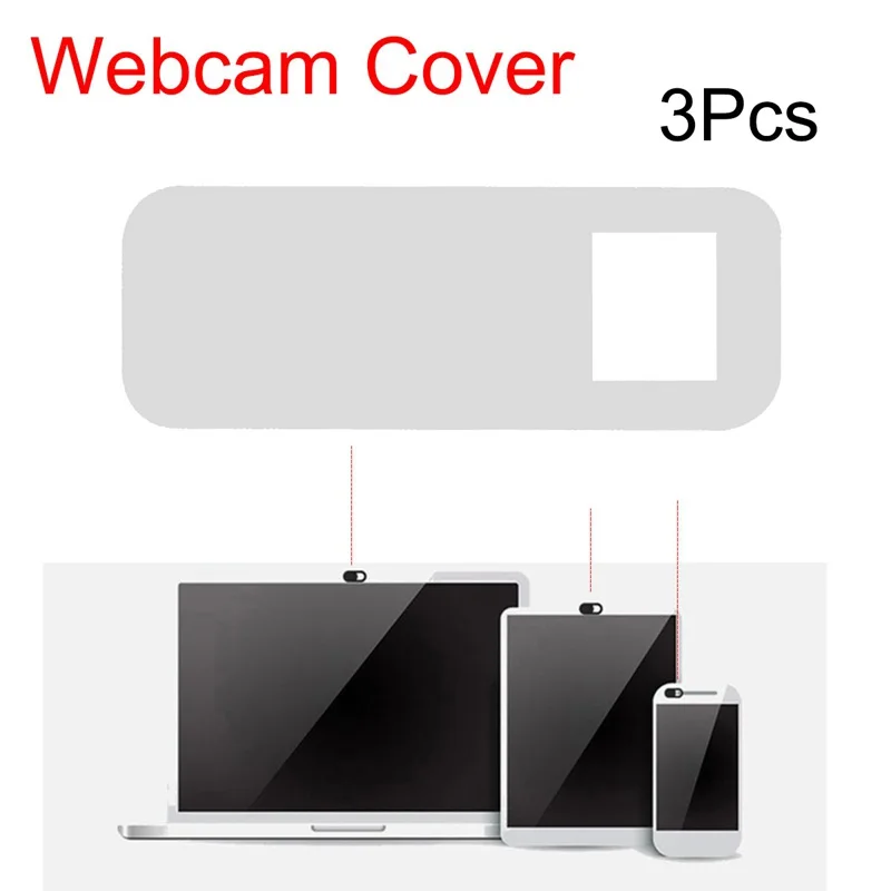

3pcs Plastic Camera Shield Stickers Notebook PC Tablet PC Mobile Anti-Hacker Peeping Protection Privacy Cover white(Square)