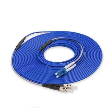 

Free shipping ST/UPC to FC/UPC Armored Fiber Patch Cable Duplex 2 Core Single Mode Armored PVC optical Patch cord