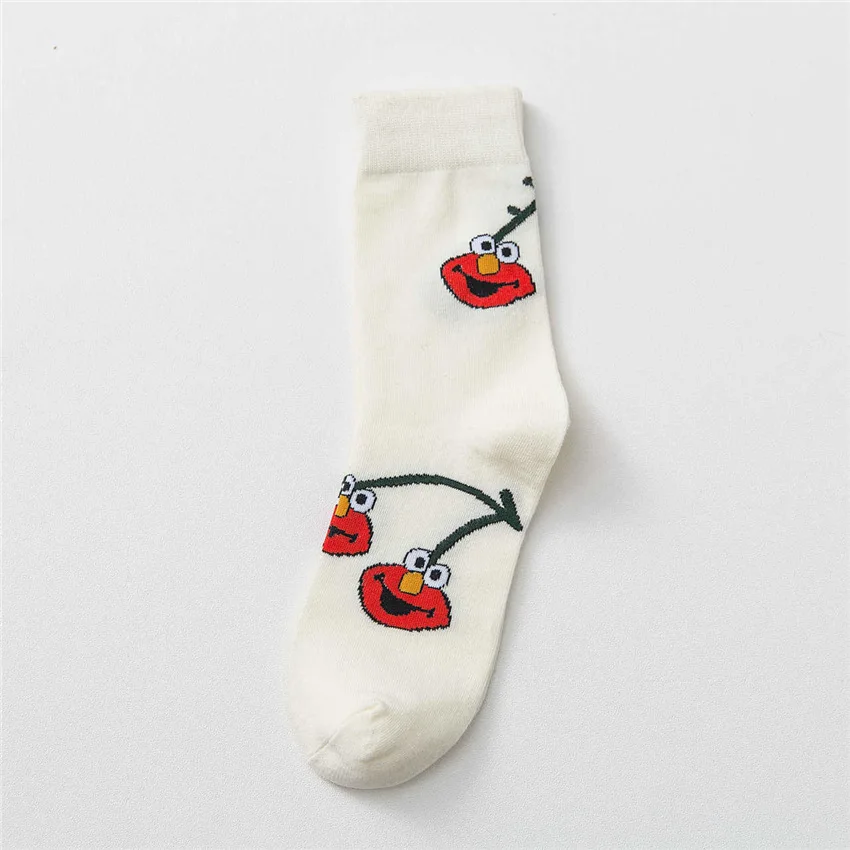 Женские хлопковые носки skarpetki harajuku, забавная уличная одежда, meias calcetines mujer, милые носки skarpety femme, художественные носки, рисунок кунжута - Цвет: zmj1