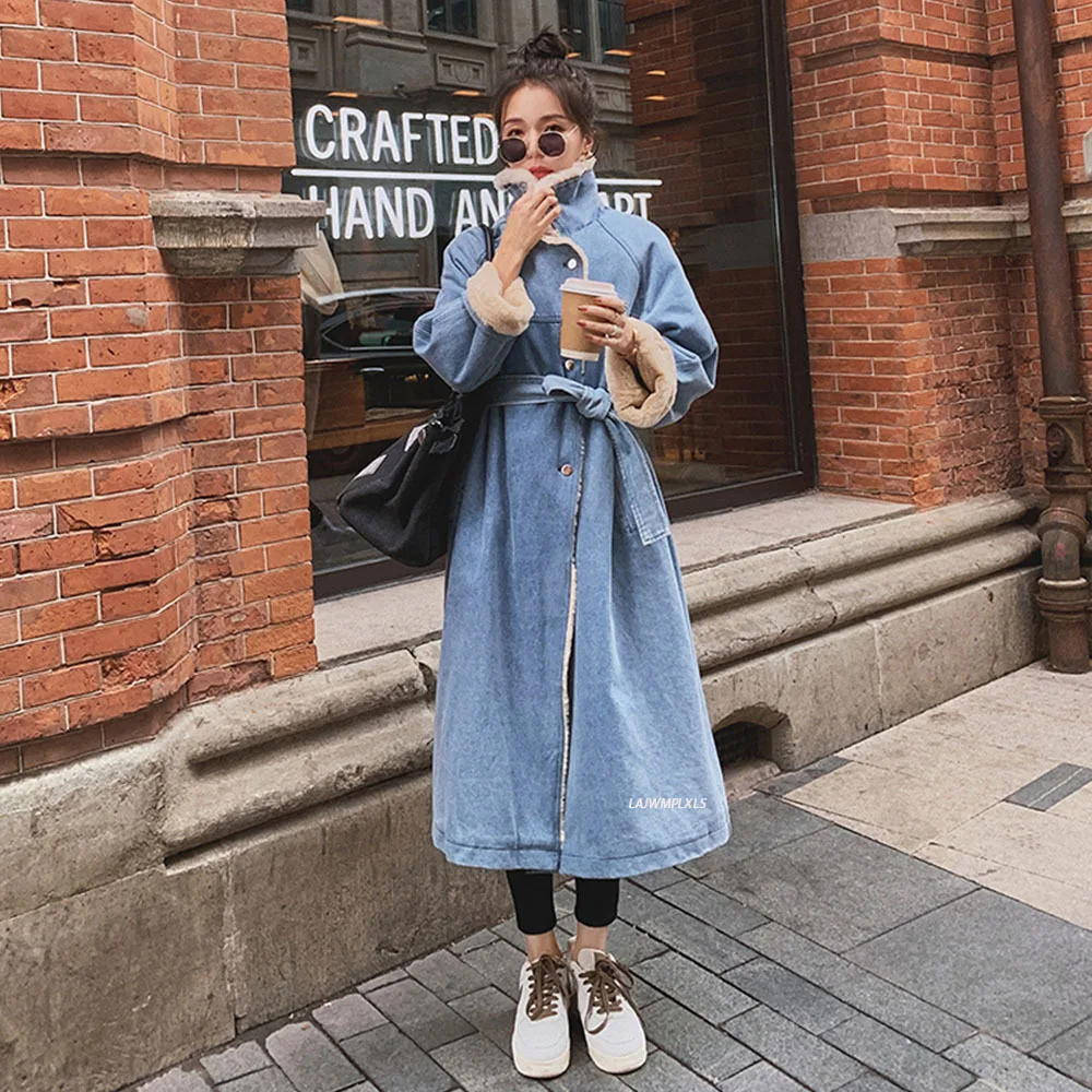 ネット限定商品 女性用韓国デニムジャケット ミドル丈キルティングコート 女性用特大防風 コットン カウボーイスタイル ニューコレクション21 購入値下げ Medtech Tinderpoint Com