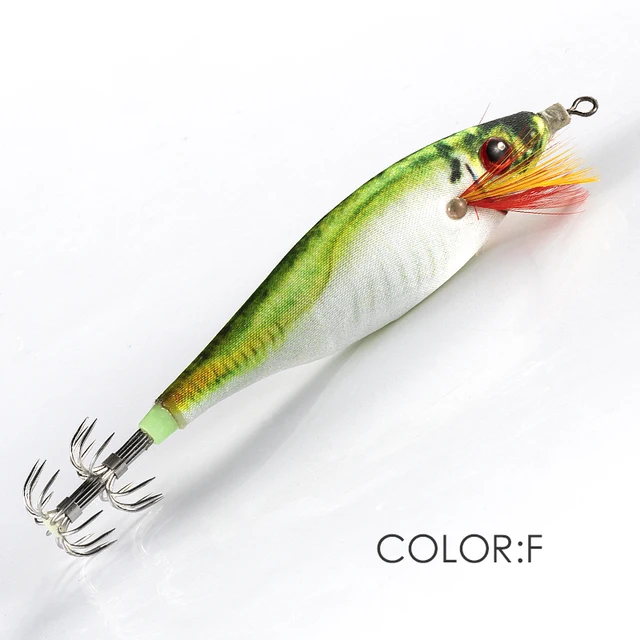 LETOYO 70mm 10g Floating Squid Jigs Fishing Lure Artificial Shrimps Squid Hook For Sea Fishing Cuttlefish Octopus Calamari Baits F 70mm 10g