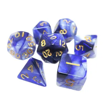 

DIY Crystal Epoxy Mold Dice Fillet Shape Multi-spec Digital Game Silicone Mould N58F