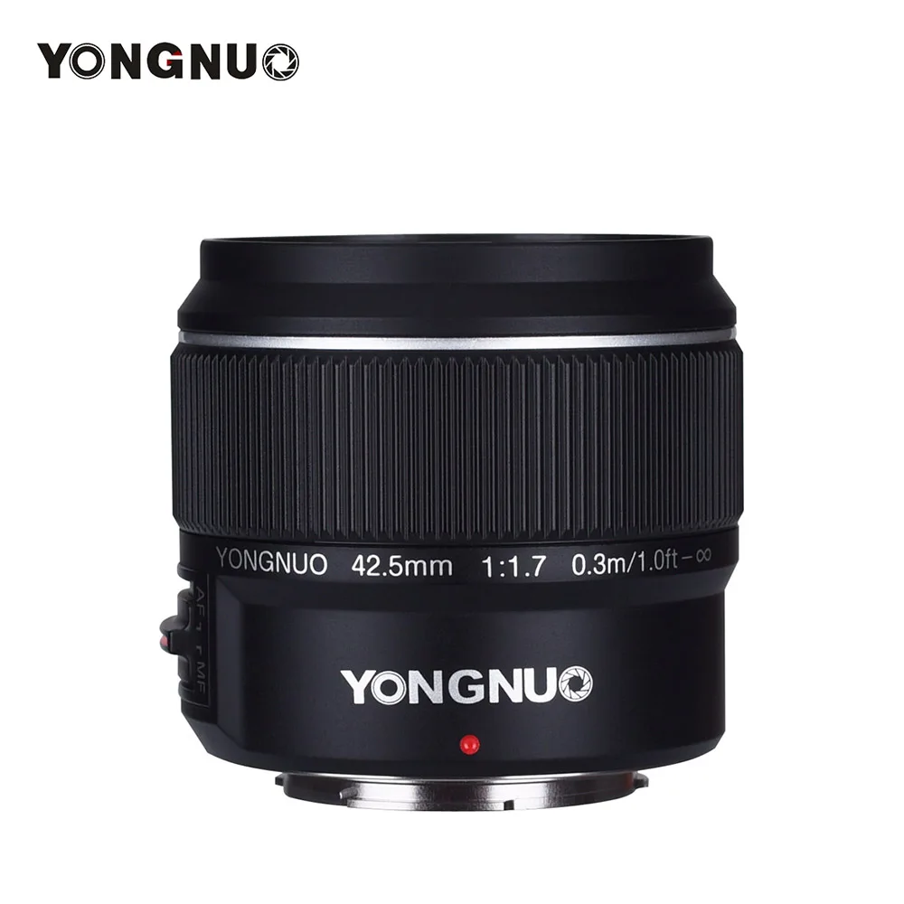 Yongnuo YN42.5mm F1.7 большая апертура AF/MF Автофокус стандартный объектив с фиксированным фокусом легко размытый фон с бесплатной линзой