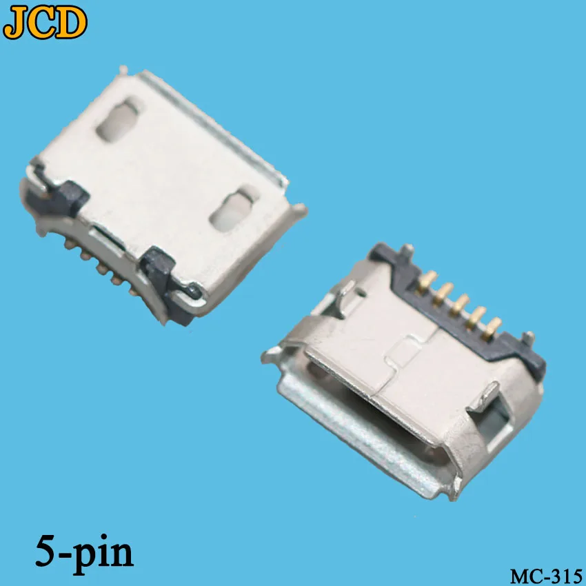 JCD 100 шт./лот Micro USB 5Pin для мобильного телефона бык рога зарядки Jack Порт гнездо разъем зарядки - Цвет: 5pin-315
