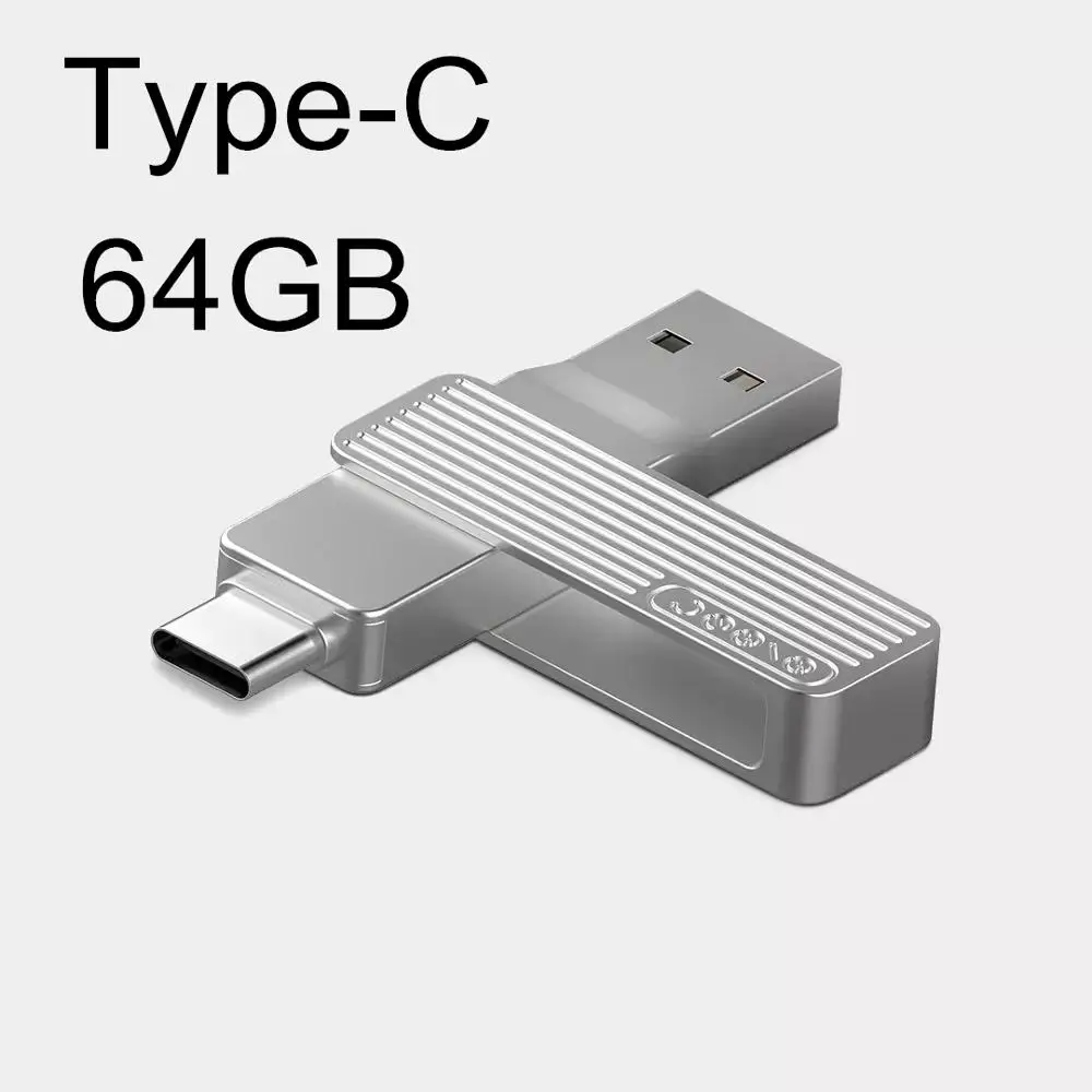 Xiaomi U диск 64 Гб USB 3,1 jesis Pendrive type-C для iPhone USB флеш-накопитель otg Смартфон ручка-накопитель 128G устройство для хранения - Цвет: Type-C 64GB