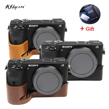 

Sony A6600 Camera Case PU Leather Protective Case Half Case Bottom Body For Sony A6600