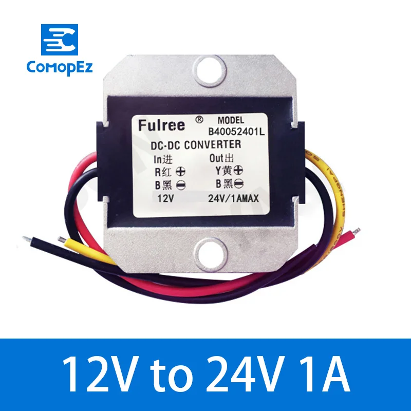 Преобразователи постоянного тока 12 В до 24 В 1A 2A 3A 5A 8A 10A 12A 15A 20A 21A 25A Понижающие преобразователи напряжение DC преобразователь для автомобилей - Цвет: 12V to 24V 1A