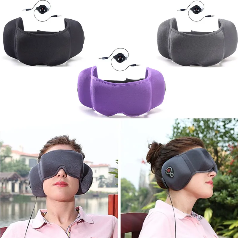 Маска для глаз Спящая Музыка наушники 3 5 мм стерео Беспроводная Музыкальная