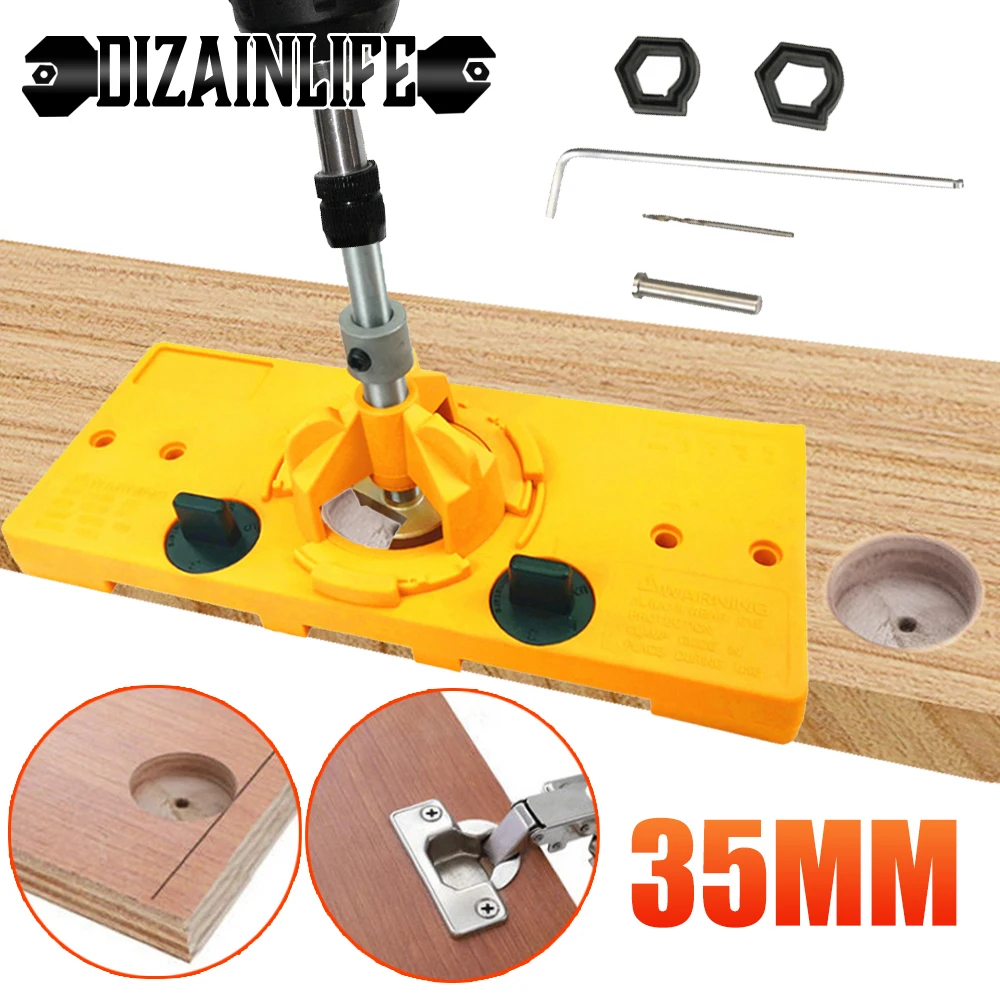 Concealed 35MM Cup Style Hinge Jig Boring Hole Drill Guide+Forstner Bit Wood Cutter DIY Tools Carpenter Woodworking | Инструменты