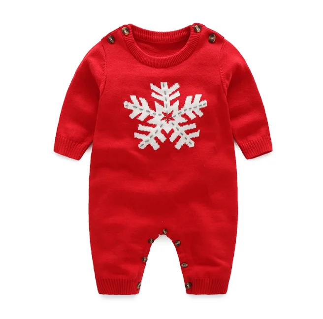 Новогодняя Рождественская Одежда для маленьких мальчиков и девочек, зимние теплые комбинезоны для малышей 3-24 месяцев, одежда для альпинизма в ледяном стиле, комбинезон и Пижама - Цвет: hongxuehua