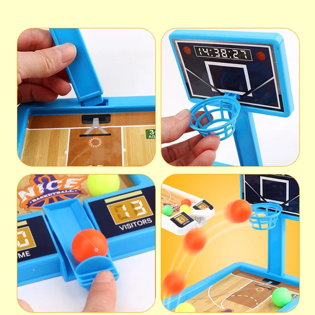 Funny Mini Catapult Basketball Game Desktop Decompression Toy Interactive Parent-children Finger shooting Kid Educational Gift 4