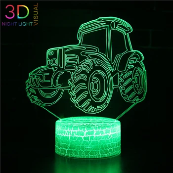 

ATOPH Lighting Boys Girls Bedroom Decoration Lamp 3D LED Night Light with 16 Color Remote Control Vehicle Nightlight
