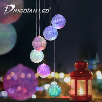 

Wind Chime Waterproof Solar Powered LED Lamp RGB Wind Chimes Adjustable Hanging Color Changing Craft Girl Kid Room Hanging Decor