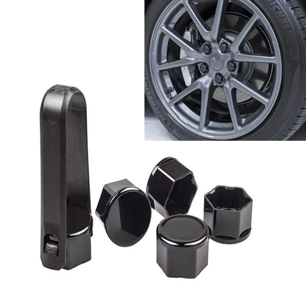 High Quality 20pcs Wheel Nut Caps+1pc Clip Tool For Tesla Model 3 Wheel Nut Covers Lug Wheel Cap Lug Nut Cover Puller Kit