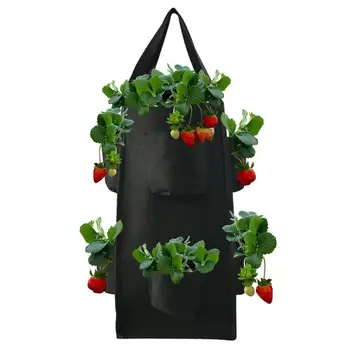 

Gallons Planting Bag Wall Hanging Grow Planter Pouch Strawberry Grow Bag Flower Growing Container Plant Pot Garden Supplies