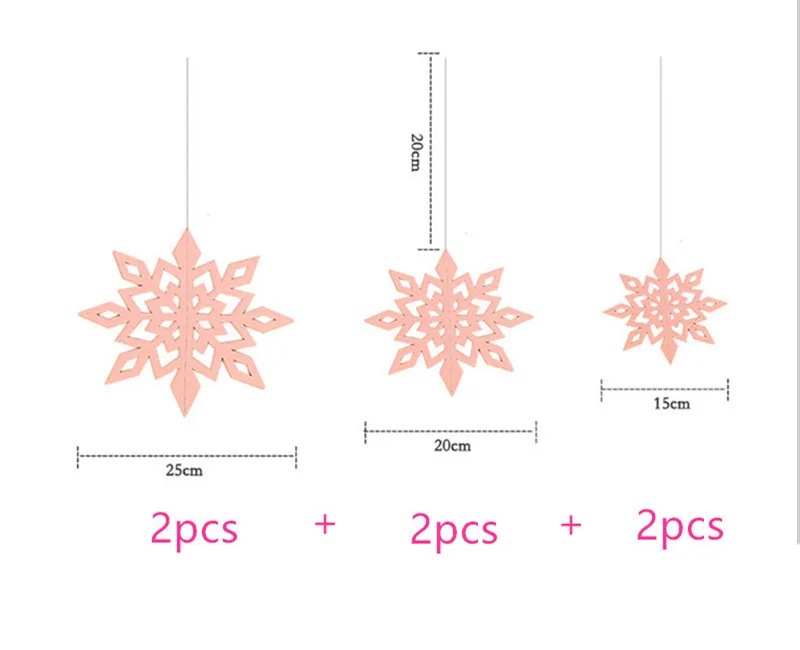 Frozen Party Christmas Snowflakes Decor 3D Hollow Snowflake Paper Garlands Ornament Fake Snow Winter Christmas Decor for Home QW163 (5)