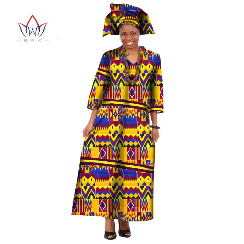 

Summer dashiki african women clothing Plus Size african formal dresses three quarter sleeve african clothes women none WY225