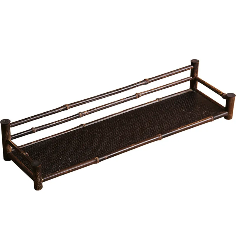

Handmade Bamboo Mat Surface Cup Holder Bamboo Fence Cup Holder Tray Coaster Tea Service Plate Tea Set Antique Rack Curio Box